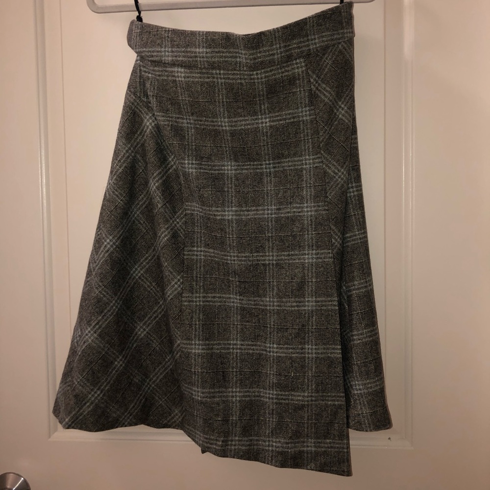 Banana Republic plaid wool skirt